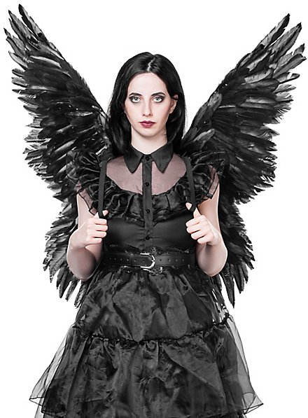 Große schwarze Engelsflügel für Männer. Engelflügel Kostüm. Nur